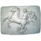 Placa romana hombre a caballo