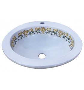 Lavabo ovalado con agujero