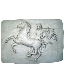 Placa romana hombre a caballo