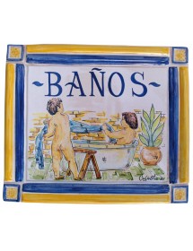 Placa rústica BAÑOS