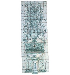 Mural jarrón fuente